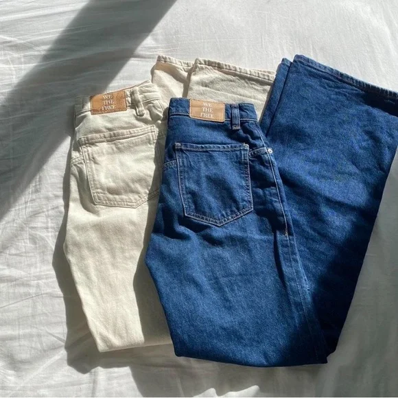 BUNDLE: Free People Tinsley Baggy High Rise Straight LegJeans